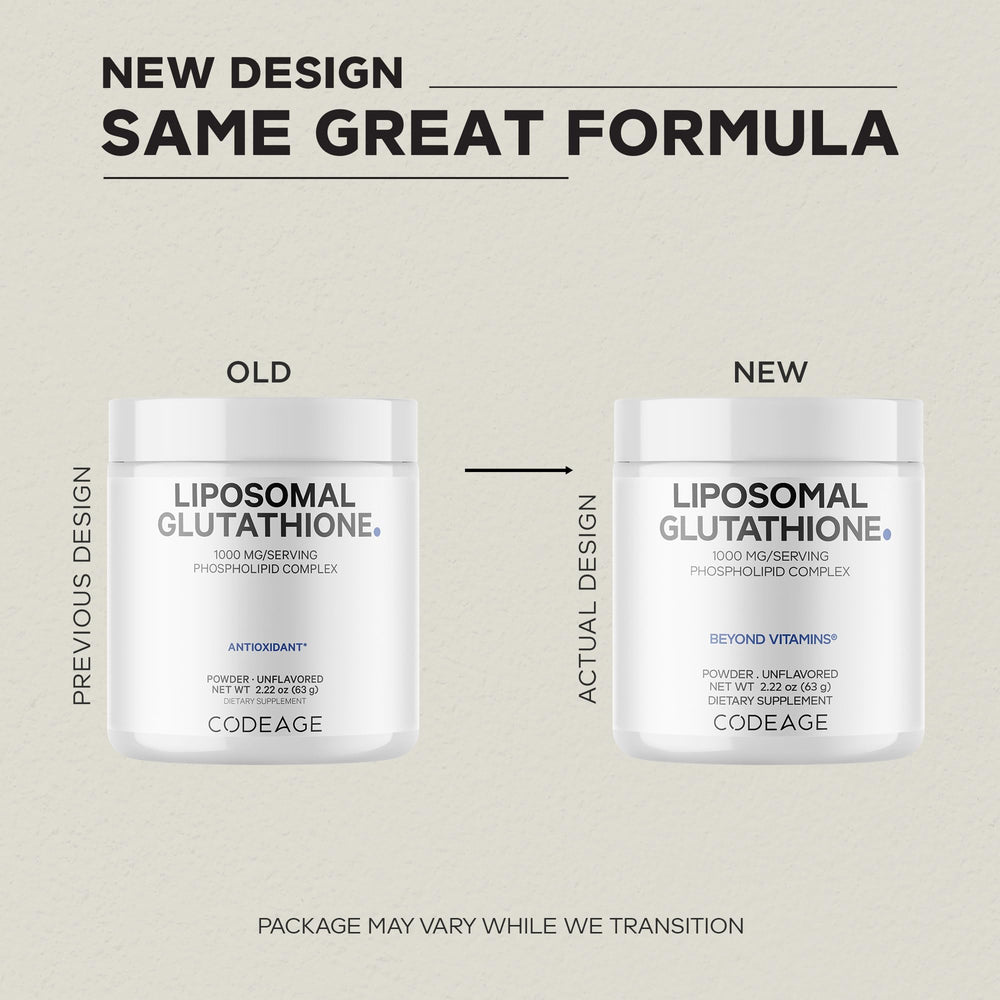 Codeage Liposomal Glutathione with phospholipid blend ingredients highlight.
