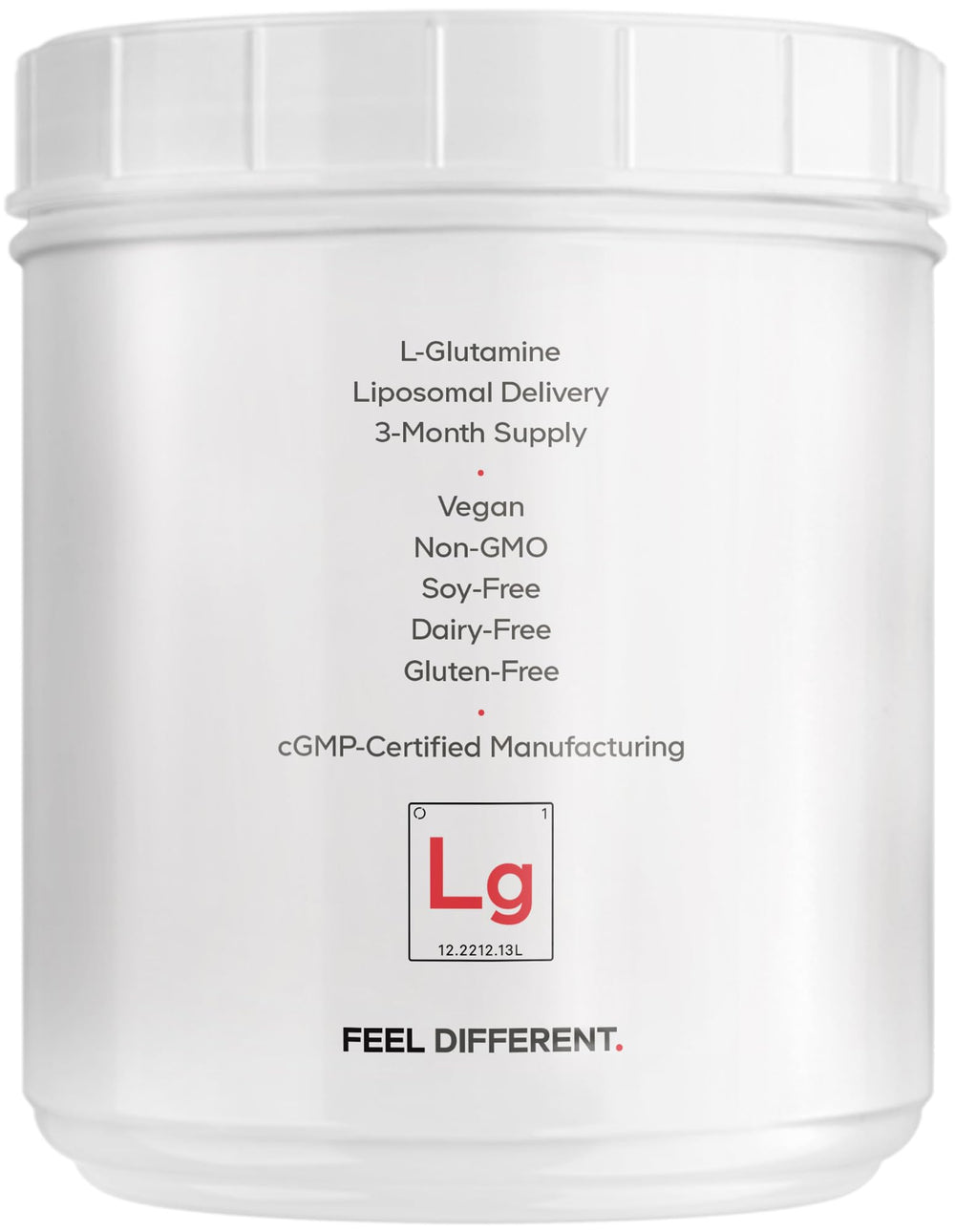 Codeage Liposomal L-Glutamine box with serving size details.