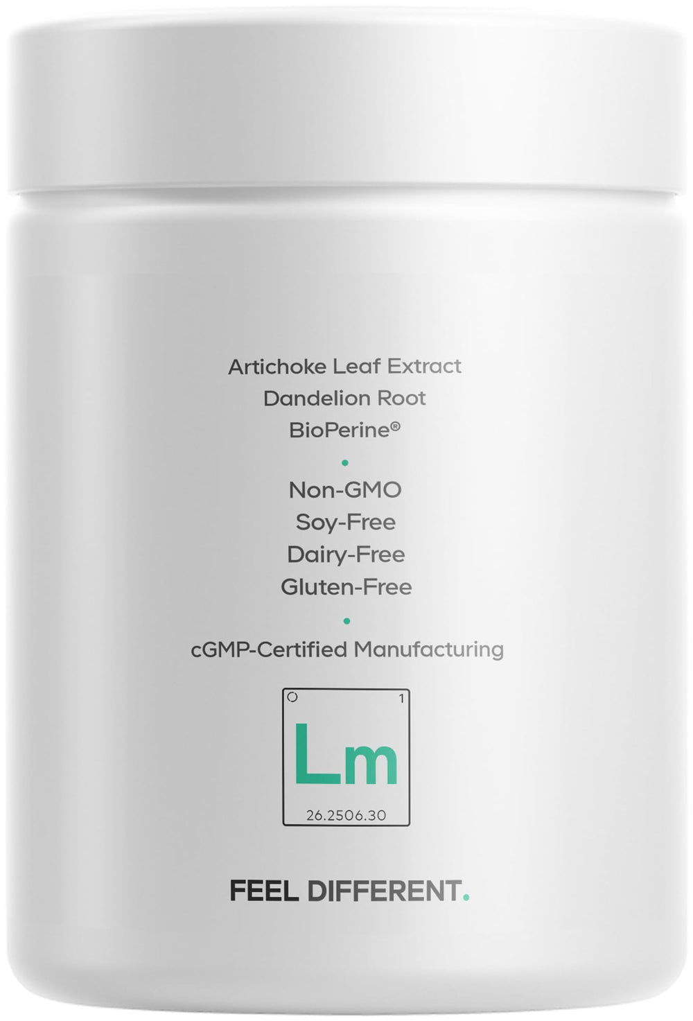 Codeage Liposomal Milk Thistle+ glass bottle with label highlighting plant-based ingredients
