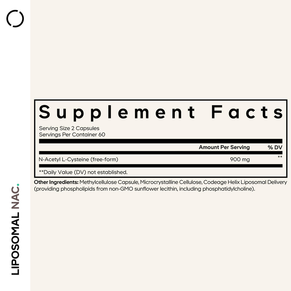 Codeage Liposomal NAC capsules ready for daily dosing.