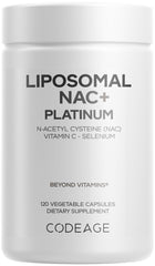Codeage Liposomal NAC+ Platinum bottle front view for daily wellness support