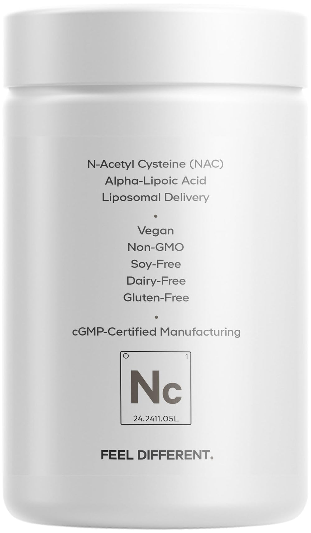 Codeage Liposomal NAC+ Platinum dietary needs image emphasizing vegan-friendly formulation
