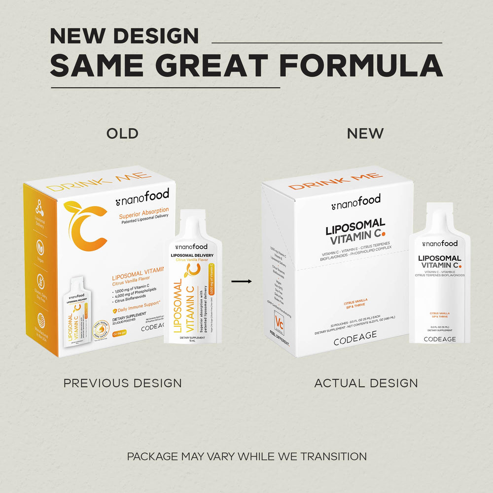 Codeage Liposomal Vitamin C Liquid being carried for on-the-go use.