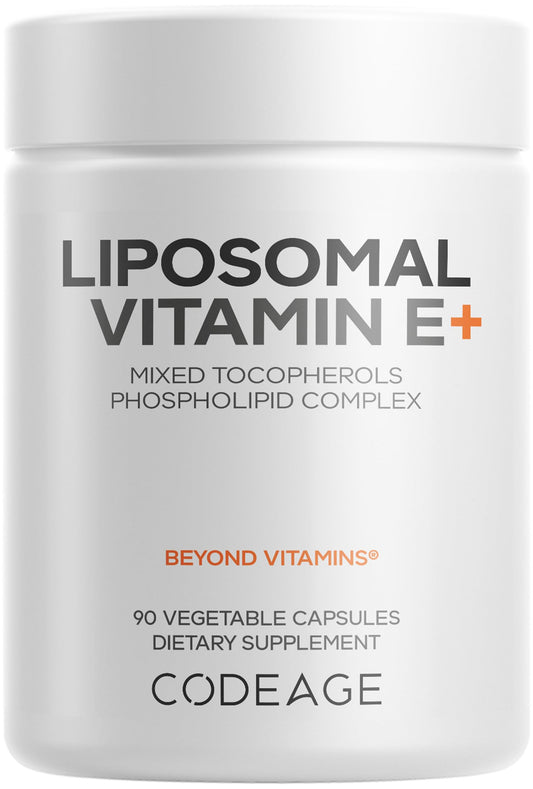Codeage Liposomal Vitamin E bottle front view for daily wellness support
