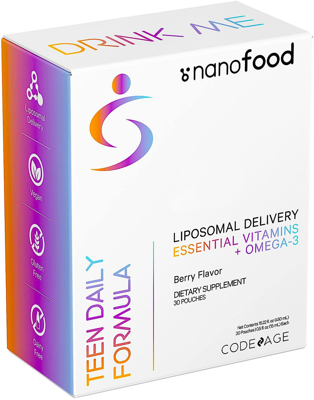 Codeage made-in-USA vitamin supplement highlighting quality manufacturing and safety.