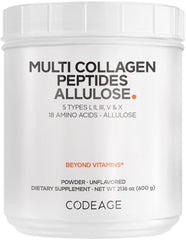 Codeage Multi Collagen Allulose bottle close-up for daily wellness