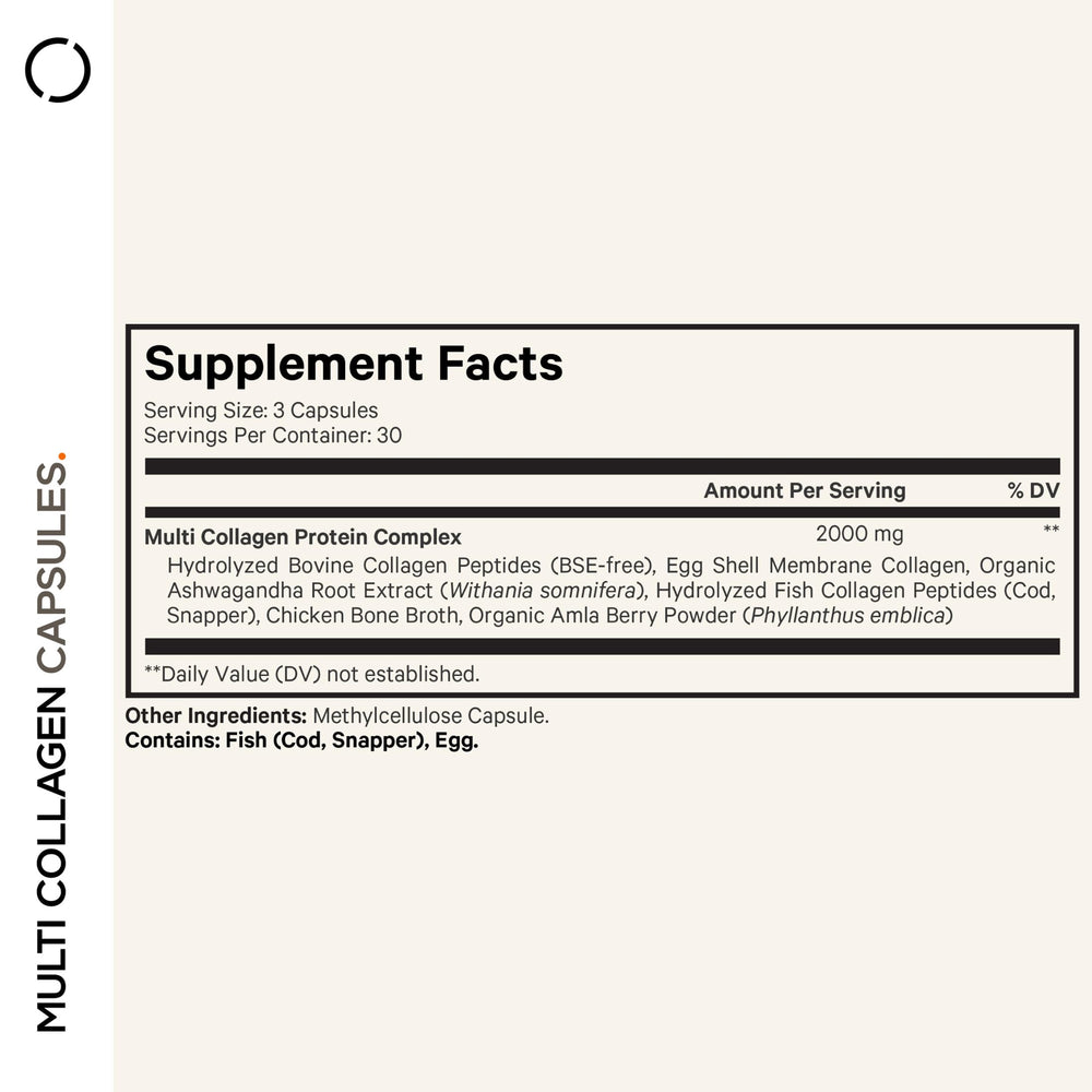 Codeage Multi Collagen bottle packaging shows US-made, non-GMO formula