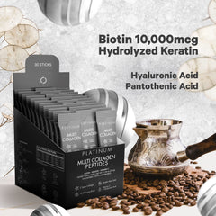 Codeage collagen stick added to coffee for convenient daily routine