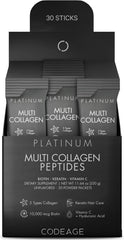 Codeage Multi Collagen stick packs label front showing premium blend