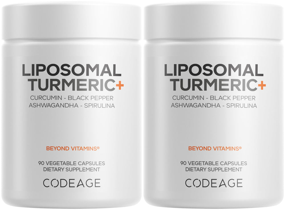 Codeage organic turmeric supplement bottle front with fermented botanicals for daily wellness.