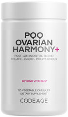 Codeage PQQ Ovarian Harmony bottle for convenient daily use and wellness