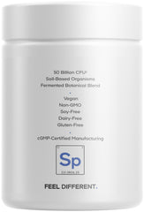 Codeage SBO Probiotic capsules with glass of water for easy intake