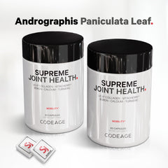 Codeage Supreme Joint Health turmeric and bromelain illustrate natural anti-inflammatory support.