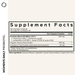 Codeage Women’s Daily Probiotic capsule close-up highlights texture and quality.