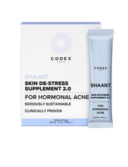 Codex Labs Shaant Skin bottle—premium design for hormonal acne support