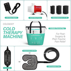 COLDSOOT 8-quart capacity supports hours of cold therapy