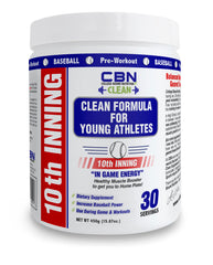 College Bound Nutrition 10th Inning bottle label close-up for quick ingredient visibility