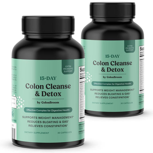 ColonBroom bottle front view for daily cleanse routine