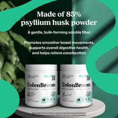 ColonBroom psyllium powder shake bottle—quick, convenient mixing.