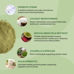 ColonBroom spirulina and chlorella blend displayed for immune-supporting nutrition.