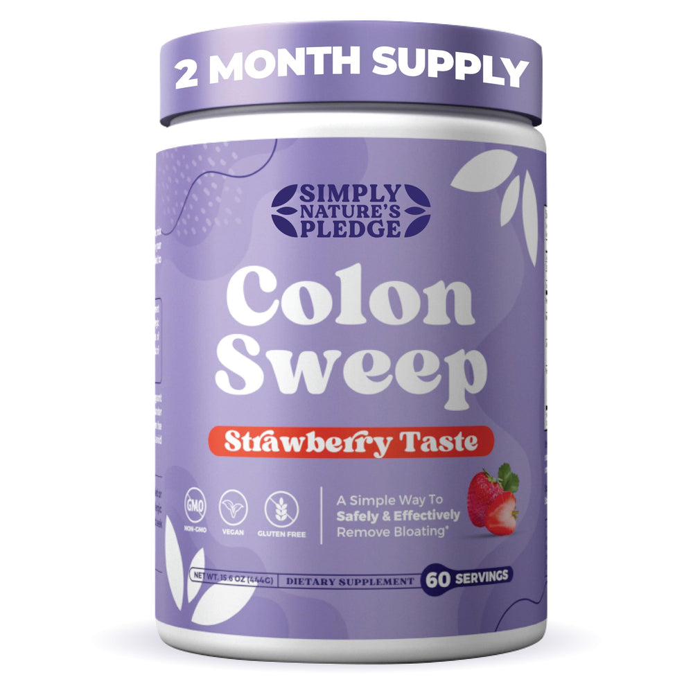 Colonsweep psyllium powder container shown for daily fiber support and gentle cleansing.