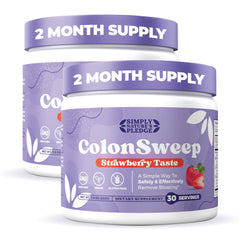 ColonSweep strawberry flavored shake powder ready to mix for daily gut comfort