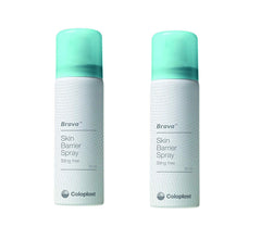 Coloplast Brava Skin Barrier Spray bottle demonstrates sting-free protection for peristomal skin
