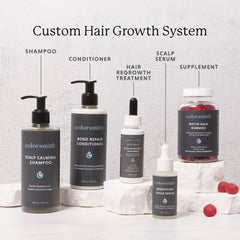 Lifestyle shot suggesting holistic hair care with Colorsmith.