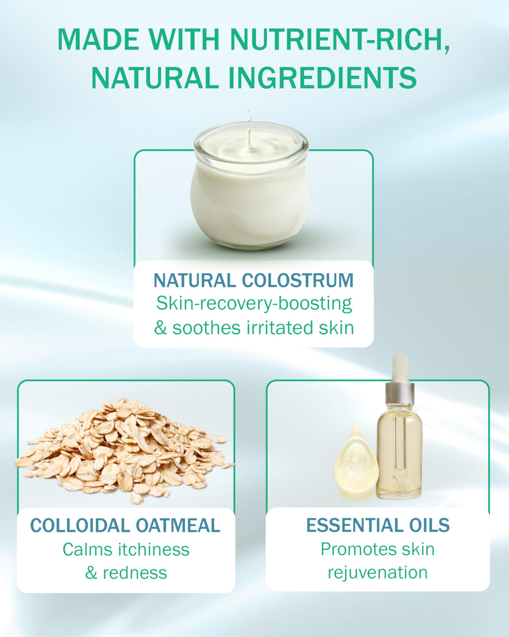 Colosderm eczema cream close-up texture highlights smooth, non-greasy finish.