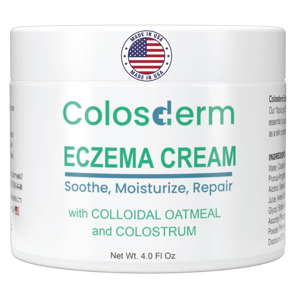 Colosderm eczema cream tube packaging for daily use on sensitive skin.