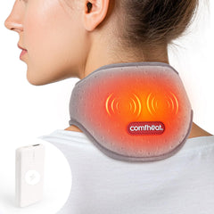 Comfheat cordless neck heating pad with heat and vibration for targeted relief
