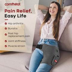 Comfheat hip pad with overheat protection chip for safe, worry-free use.