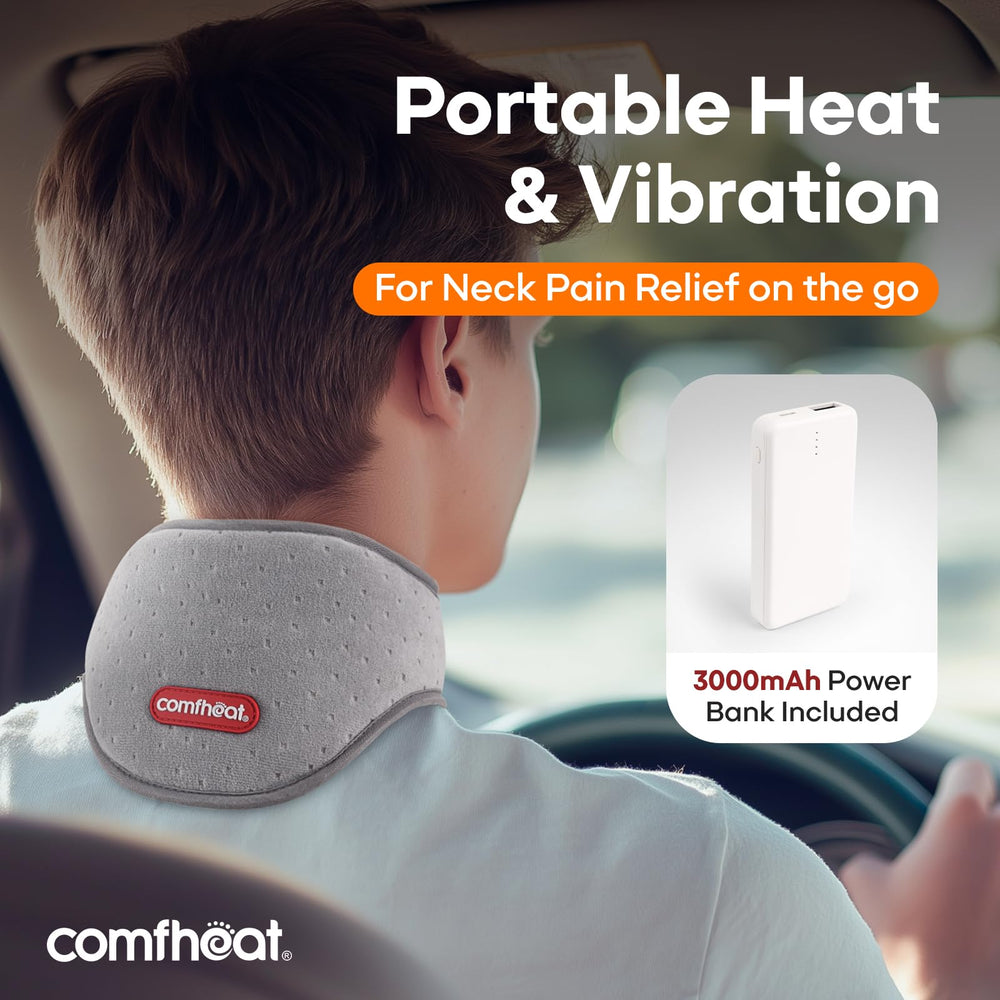 Comfheat neck wrap with 3000mAh battery for freedom from cords