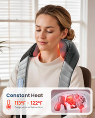 COMFIER 4D neck massager in hands-free design for uninterrupted activity.
