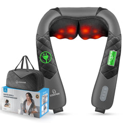 COMFIER cordless neck massager with heat for neck comfort and portability.