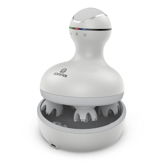 COMFIER electric head massager with four heads delivers deep kneading and relaxation