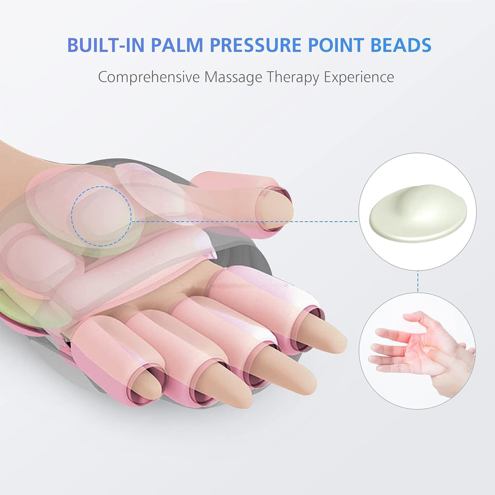 COMFIER Hand Massager with Heat compression action on fingers hints at relief potential