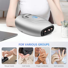 COMFIER Hand Massager with Heat USB charging setup shows cordless power