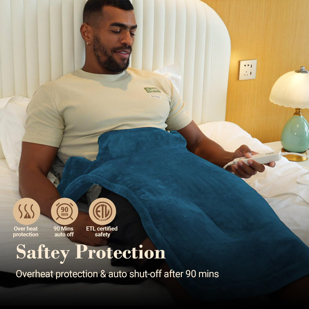 COMFIER heating pad wrap stays in place with straps for hands-free use