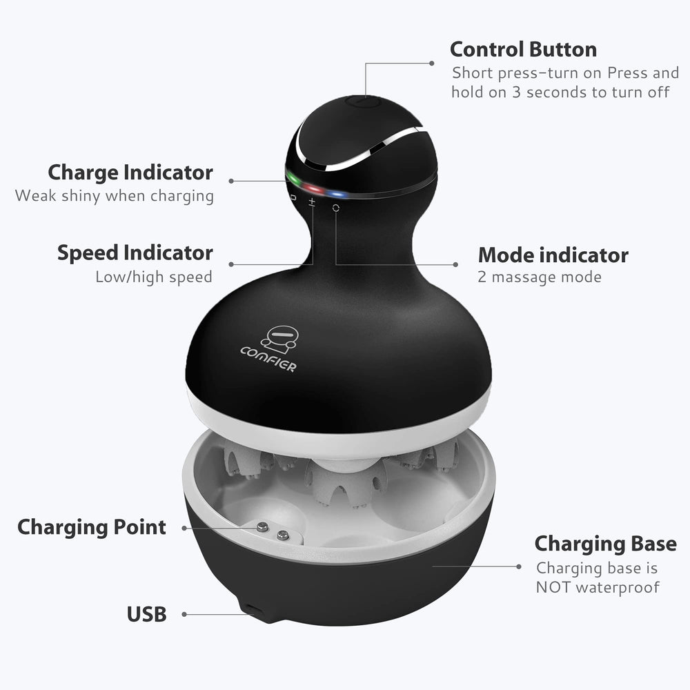 COMFIER massager in use with multiple modes for personalized comfort.