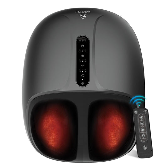 COMFIER Shiatsu foot massager kneading forefoot for deep relaxation.