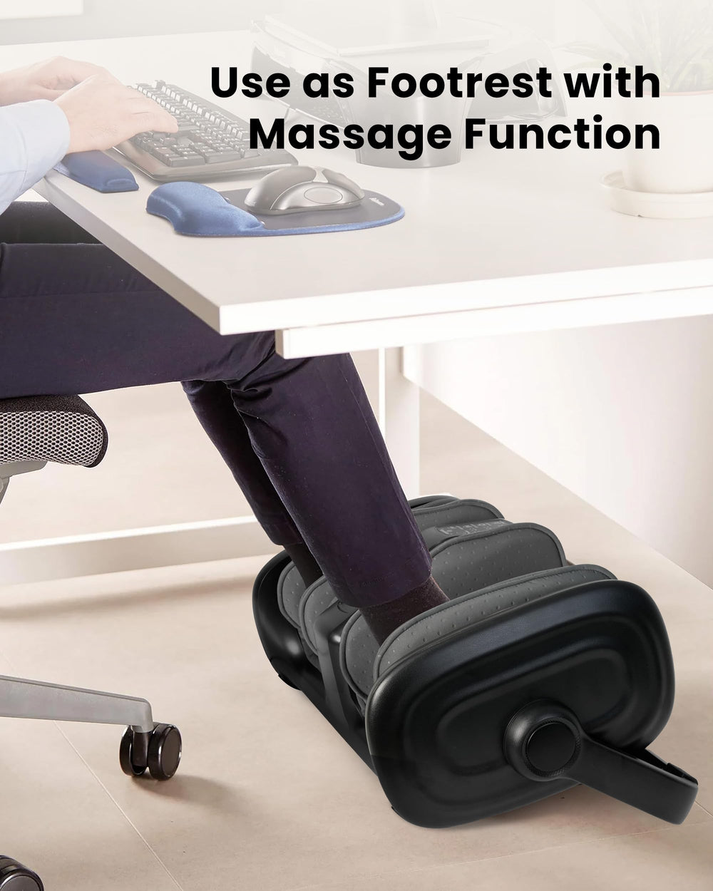 COMFIER remote control attached to massager enables hands-free operation