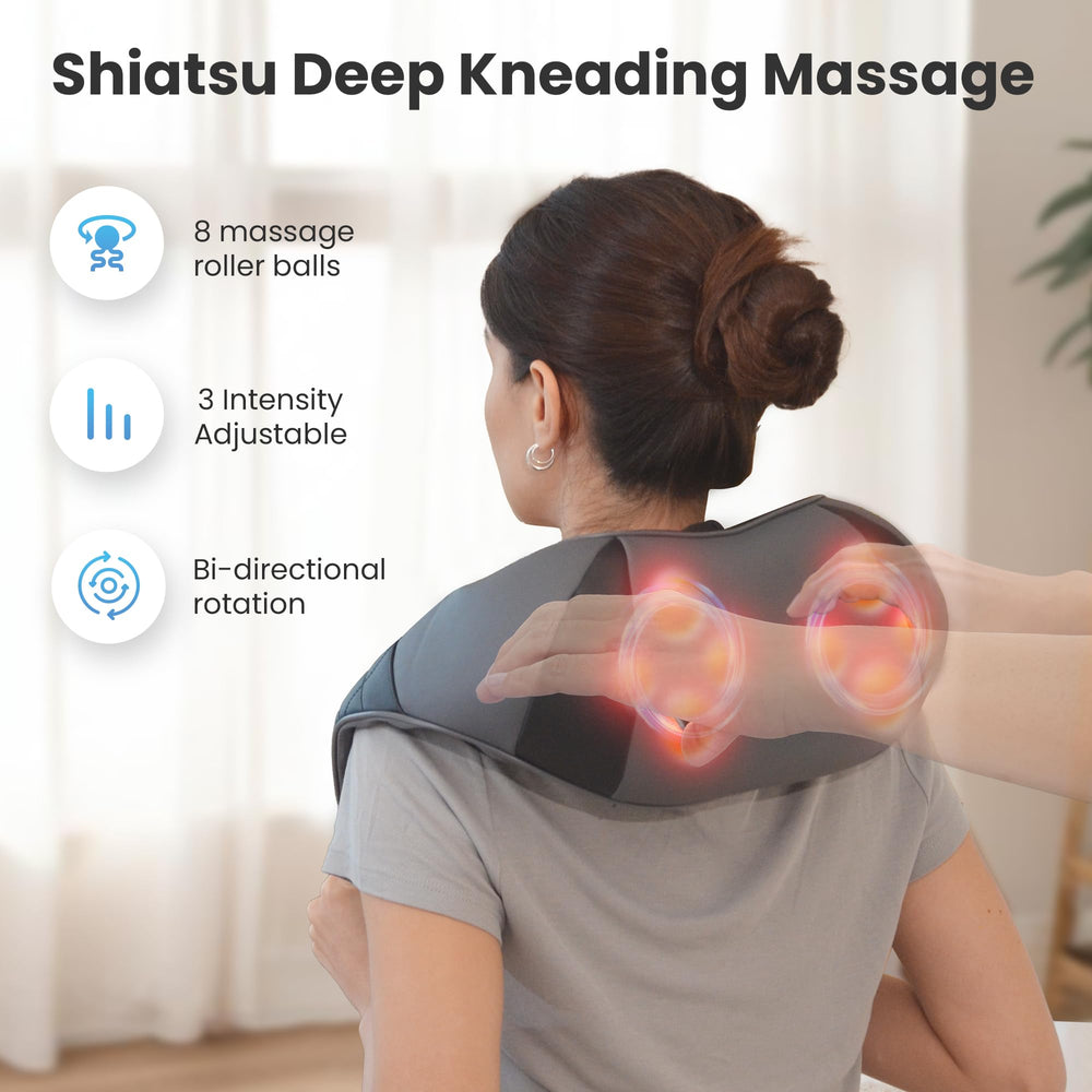 COMFIER Shiatsu neck and shoulder massage with deep kneading action.