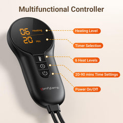 Comfytemp adjustable waist strap secures a comfortable fit.