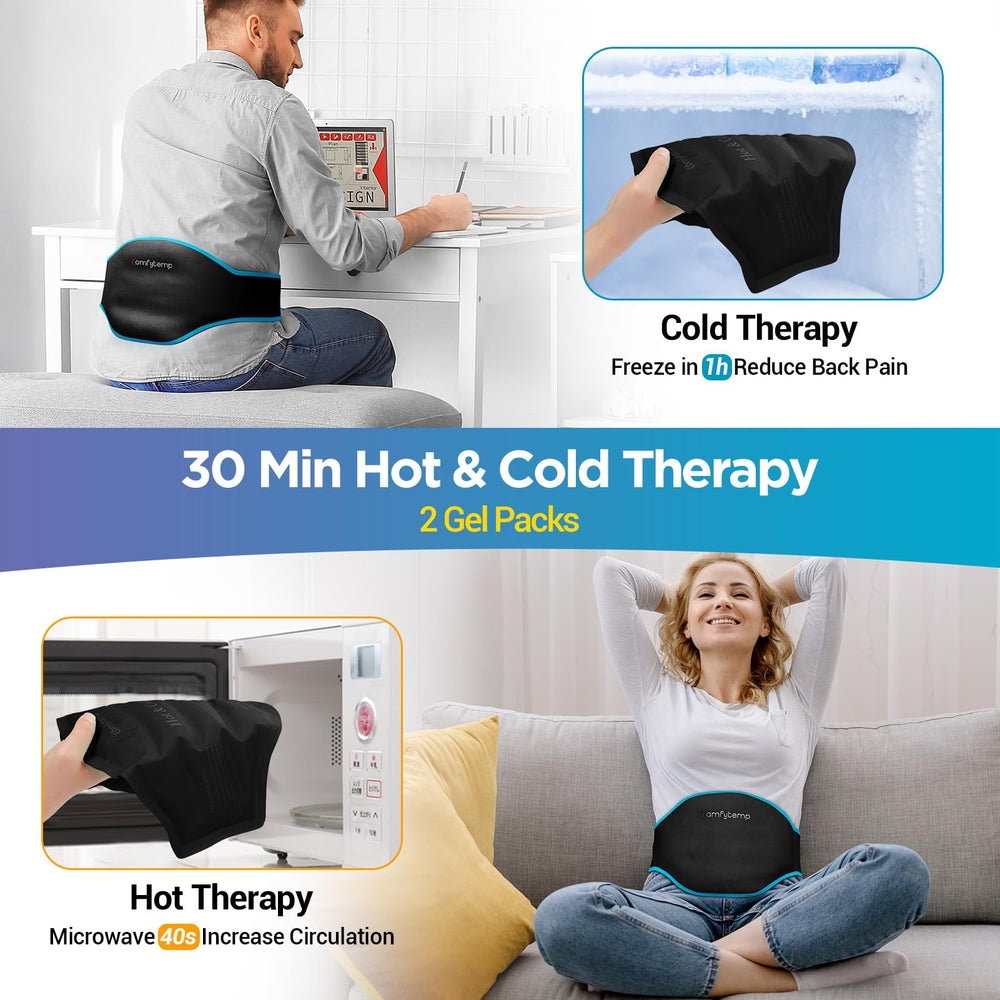 Comfytemp adjustable strap fits up to 48 inches for customizable compression.