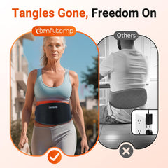 Comfytemp belt extension strap adjusts to fit up to 70-inch waists.