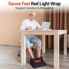 Comfytemp wear-ready foot wrap with soft padding for comfort