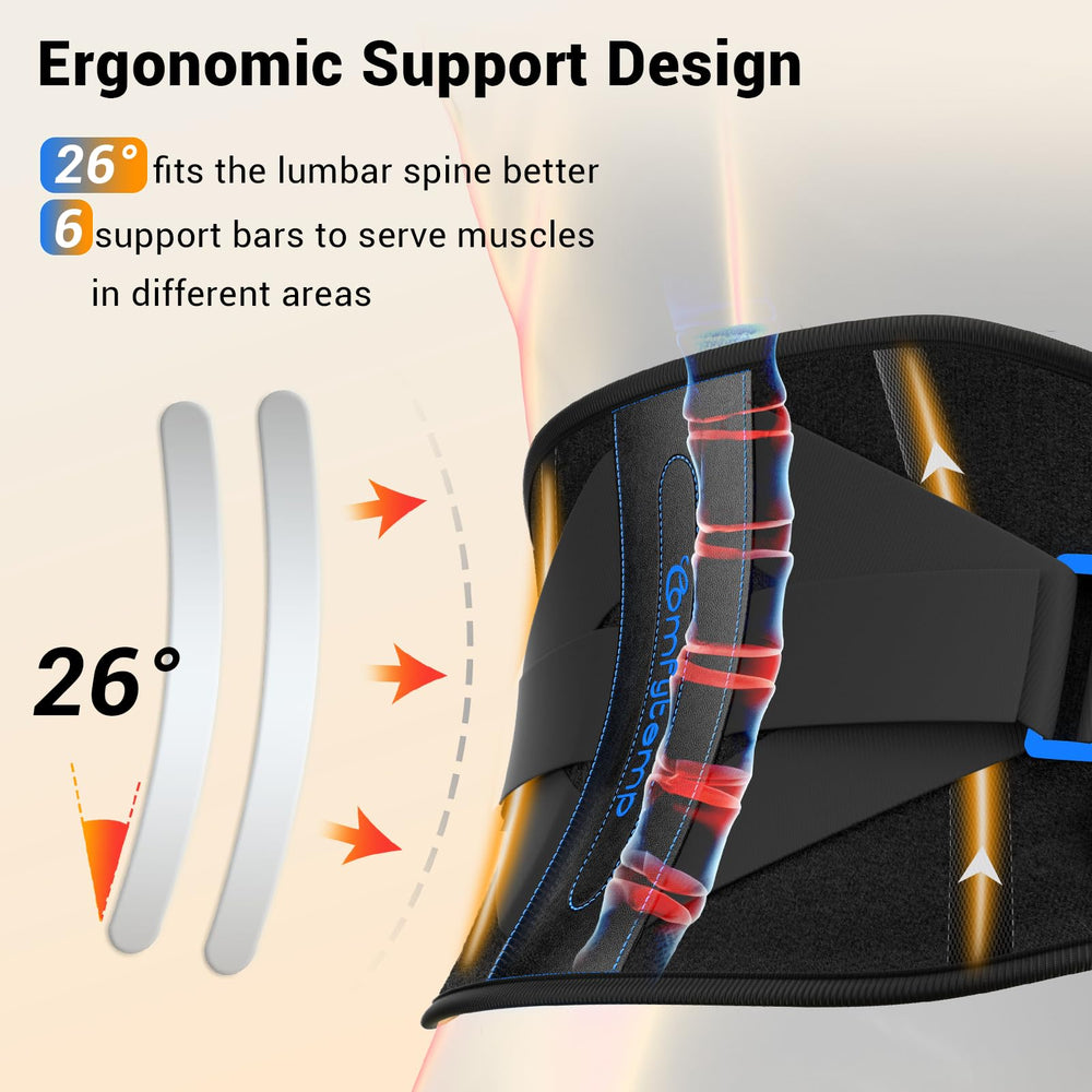 Comfytemp extension strap ensures secure fit from 26 to 59 inches.