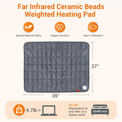 Comfytemp full-body 27x35-inch coverage supports back, shoulders, and more.