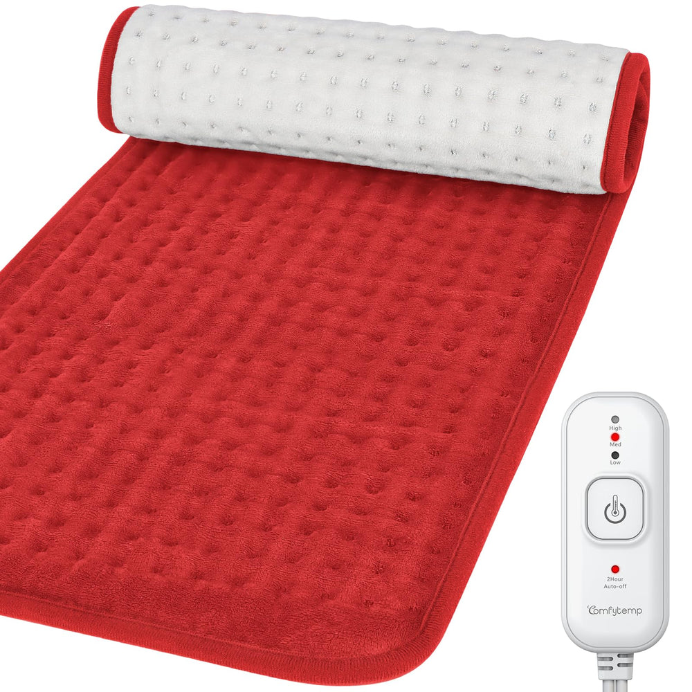 Comfytemp heating pad back 12x24 offers full back coverage for soothing warmth.